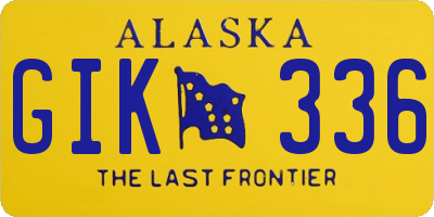 AK license plate GIK336