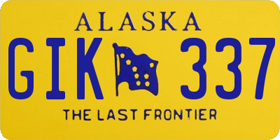 AK license plate GIK337