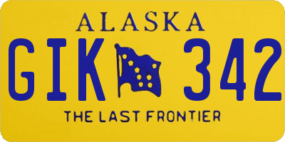 AK license plate GIK342