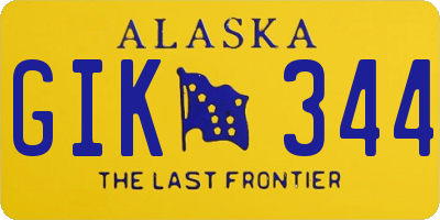 AK license plate GIK344