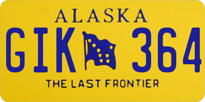AK license plate GIK364