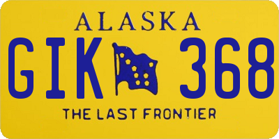 AK license plate GIK368