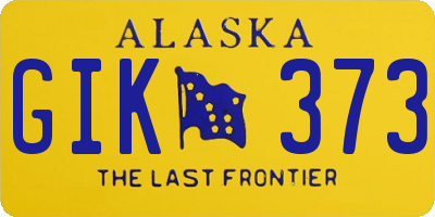 AK license plate GIK373