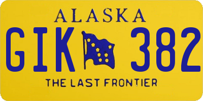 AK license plate GIK382