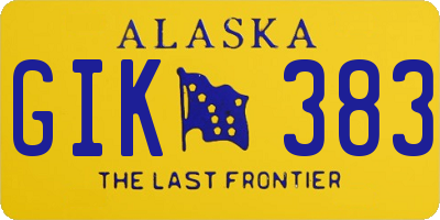 AK license plate GIK383