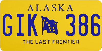 AK license plate GIK386