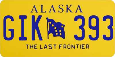 AK license plate GIK393