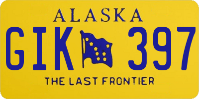 AK license plate GIK397