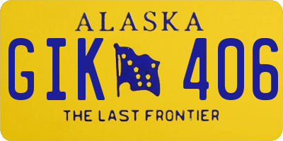 AK license plate GIK406