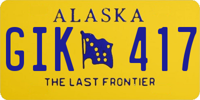 AK license plate GIK417