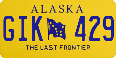 AK license plate GIK429