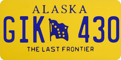 AK license plate GIK430