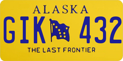 AK license plate GIK432