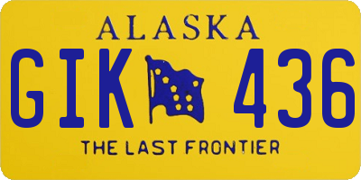 AK license plate GIK436