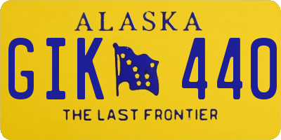 AK license plate GIK440