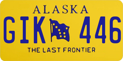 AK license plate GIK446