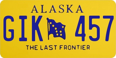 AK license plate GIK457