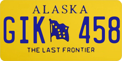AK license plate GIK458