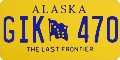 AK license plate GIK470