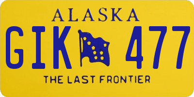 AK license plate GIK477