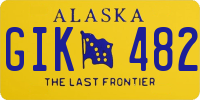 AK license plate GIK482