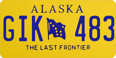 AK license plate GIK483