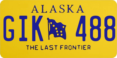 AK license plate GIK488
