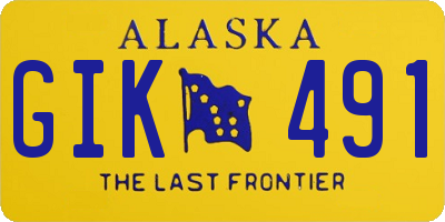 AK license plate GIK491