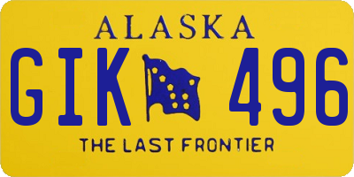 AK license plate GIK496