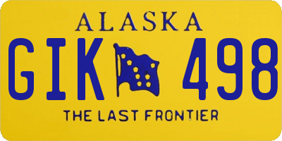 AK license plate GIK498