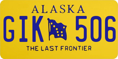 AK license plate GIK506