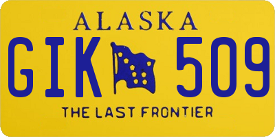 AK license plate GIK509