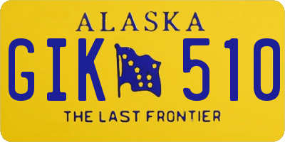 AK license plate GIK510