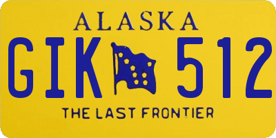 AK license plate GIK512