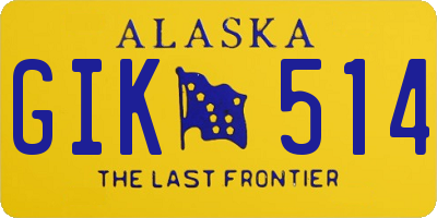AK license plate GIK514