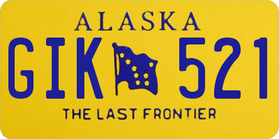 AK license plate GIK521