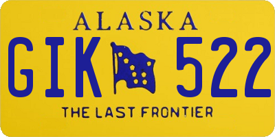 AK license plate GIK522