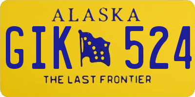 AK license plate GIK524