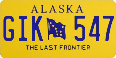 AK license plate GIK547
