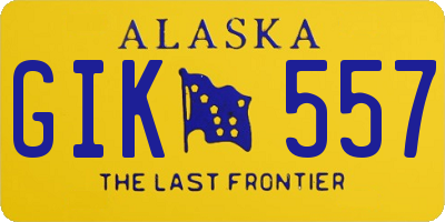 AK license plate GIK557