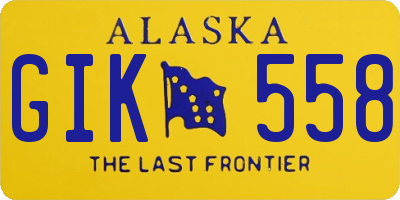 AK license plate GIK558