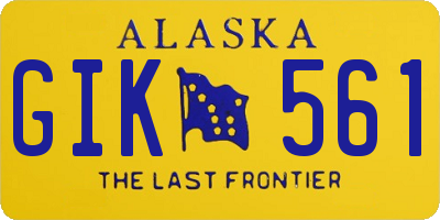 AK license plate GIK561