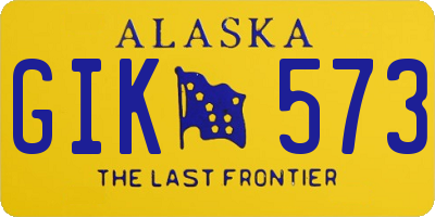 AK license plate GIK573