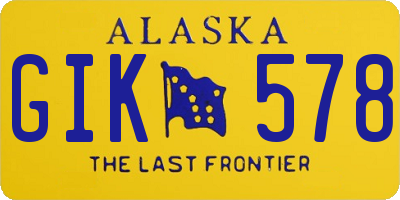 AK license plate GIK578