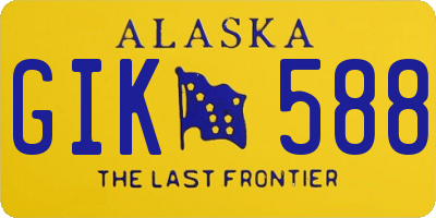 AK license plate GIK588