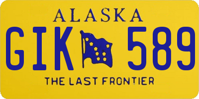 AK license plate GIK589