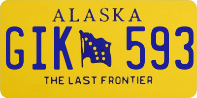 AK license plate GIK593