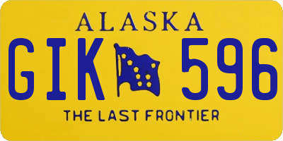 AK license plate GIK596