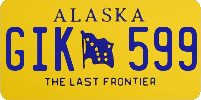AK license plate GIK599