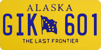 AK license plate GIK601